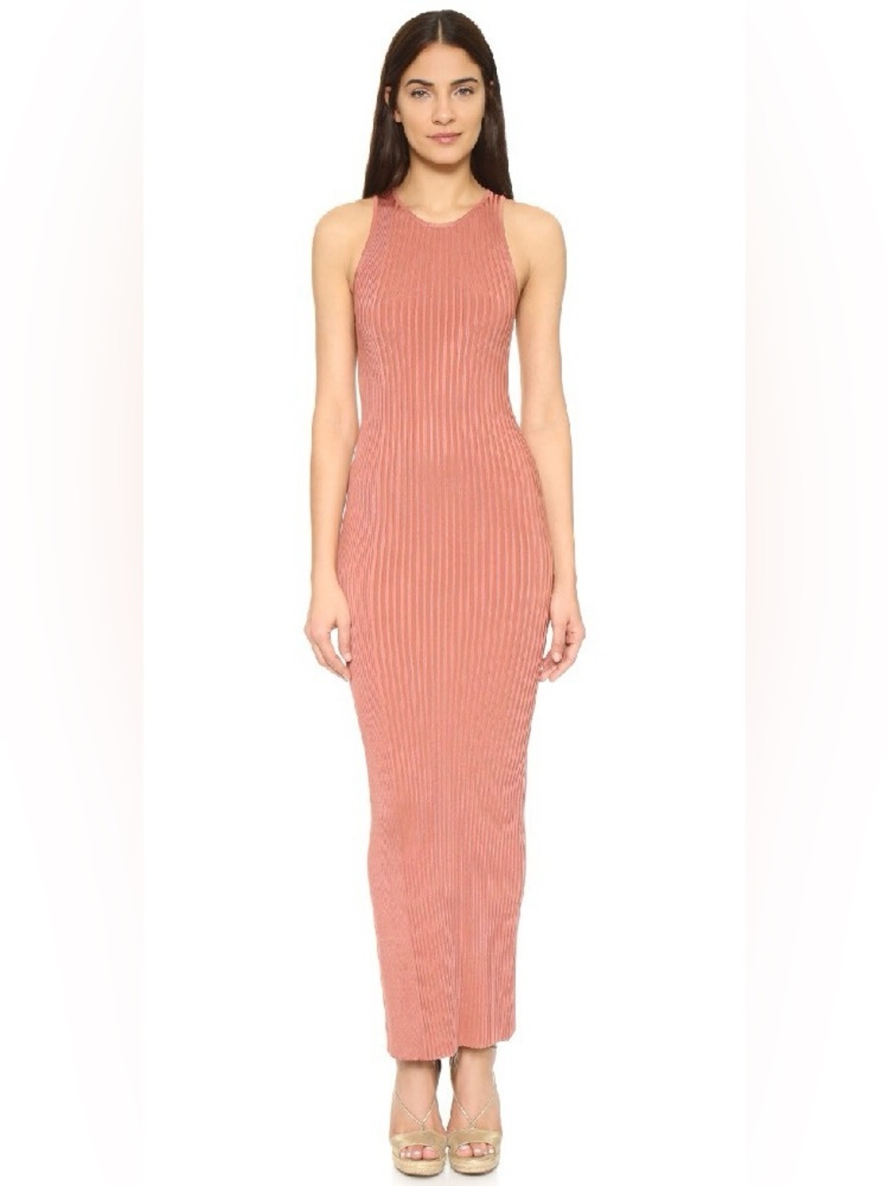 Ronny Kobo 'Yi' Pleated Stretch Sleeveless Maxi dress size medium